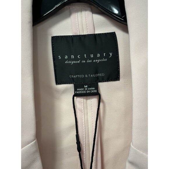 Sanctuary Pink Tailored Women Blazer Size M Minimalist single Button Jacket - Picture 8 of 13